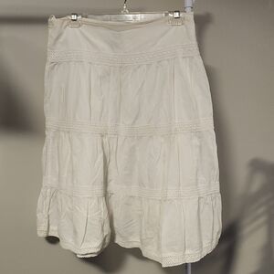 George Cream A-Line Skirt